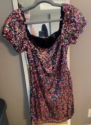 Multicolor Sequin Dress
