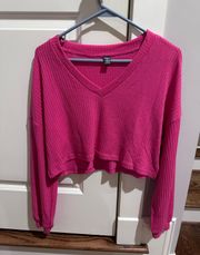 Pink Cropped Sweater