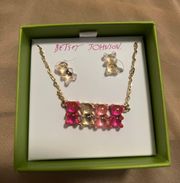 Betsy Johnson Gummy Bear Necklace And Earrings 