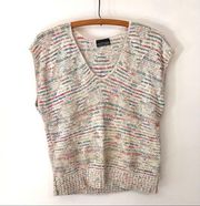 Vintage Space Dye Loose Fit Zigzag Knit Top