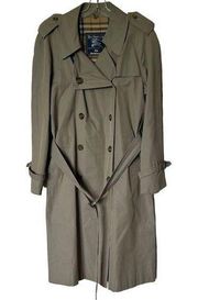 Vintage Burberry Women’s Beige Tan Trenchcoat Trench Coat size 10R