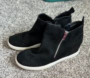 Madden Girl Black Faux Suede Booties