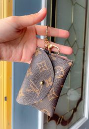 Repurposed Upcycled Monogram Keychain Card Holder 