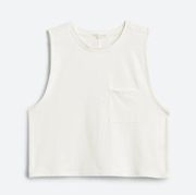 White Rochelle Crop Tank, Size XL, Brand New