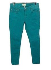ROXY Women's Size 27 Teal Blue Sunrunner Denim Straight Leg Jeans