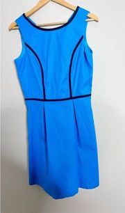 Tommy Hilfiger Blue Cotton Dress Pleated Fit & Flare Dress size 6