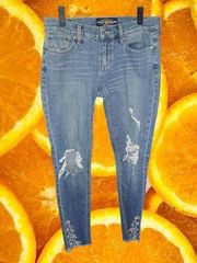 Lucky‎ Brand Charlie Distressed Raw Hem Jeans Size 4/27