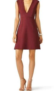 Elizabeth and James Charlie Bordeaux Burgundy Sleeveless Dress 0 XS $385 EUC