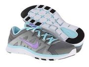 Nike Blue Grey and Purple  Women's Flex Supreme TR 2 Running Tennis Shoes