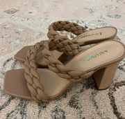 Nude Braided Heels