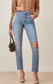 Harper High Rise Skinny Jeans In Cyprus Destroyed Size 24