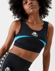 Kappa Black Blue Pink Football Efin Sports Bra Size Small