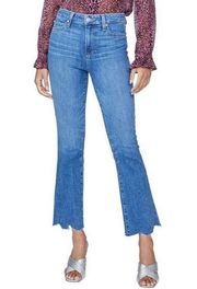 PAIGE Claudine High Rise Ankle Flair jeans size 30 Groove w/ Rockin hem fray nwt