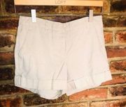 Forever 21  Beige Flat Front Khaki Chino Shorts Women's Size Small