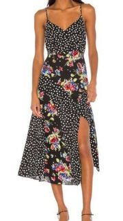 Saige Floral & Polka Dot Slip Dress