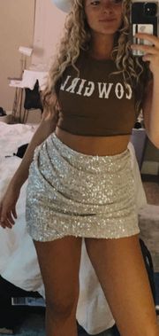 GB Sequin Mini Sequins Skirt