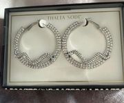 New Thalia Sodi Crystal Hoops w Slithering Snake Serpeant