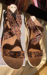 Buckle Leopard Sandal