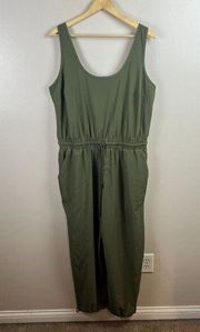 Abercrombie & Fitch Traveler Jumpsuit Size XL Olive Green Athletic Active Comfy