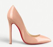 Christian Louboutin Pigalle 120 patient calf nude high heels