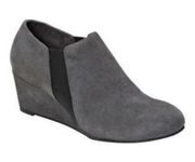 VIONIC TANTON SUEDE WEDGE BOOTIES IN SLATE GREY Gray Size 7