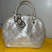 hello kitty pearl white large dome satchel purse