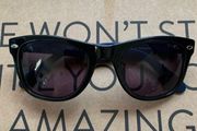 Blue and black wayfarer sunglasses