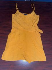 NWT  Mustard Yellow Tie Side Romper