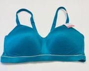 Cacique Lightly Lined Lounge Bra Soft Wireless Pullover Size 42D Teal NEW