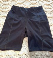 Black High Waisted Biker Shorts