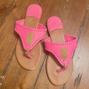 Pink Pineapple Sandals Size 7