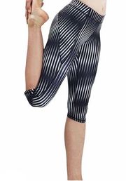 Ivy Park Beyoncé Kaleidoscope Crop Low Rise Leggings Black White Small