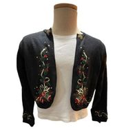 Tiara international black, vintage Christmas collection, sweater