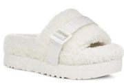 UGG  Fluffita White Shearling Platform Sandal Slipper