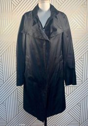 Reiss Arlington Black Trench Coat Jacket