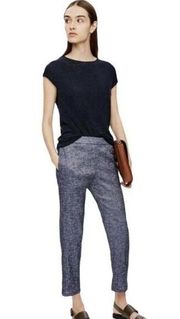 Theory Thorina Tierra Wash Linen Blend Cropped Pants