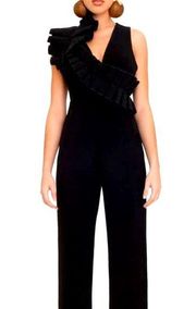 Andrea Iyamah Black Ruffle Jumpsuit