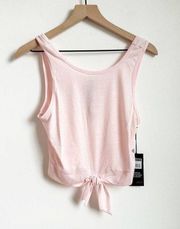 NWT Wildfox Darla Tie Front Top Blushing Bride Light Pink Athletic Tank Medium