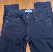 Paige Skyline Ankle Peg Black Denim Jeans Size 26