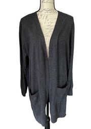 Matty M Gray Long Cardigan Sweater NWOT Size XL