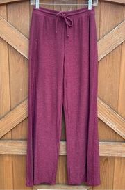 Chaser/Revolve Cranberry Athleisure Sweat Lounge Draw String Pants Small. NWT