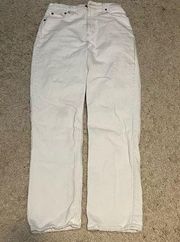 Abercrombie & Fitch  90s slim straight white jeans size 6