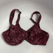 Wacoal maroon awareness lace bra 34C