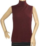 Amanda Smith Sleeveless Knit Red Turtlenec…