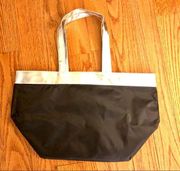 NWT BLOOMINGDALE'S Black & Silver Shopping Tote