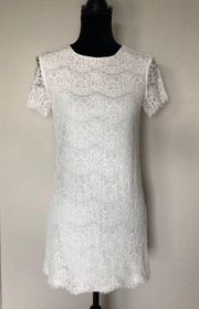 Lulu’s White Lace Shift Mini Dress (XS)