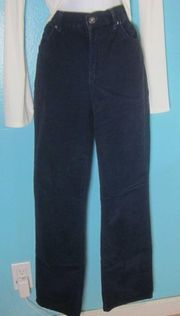 Gloria Vanderbilt Navy Blue Corduroy Straight Leg Jeans Womens Size 8