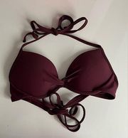 Tillys bikini top in burgundy red