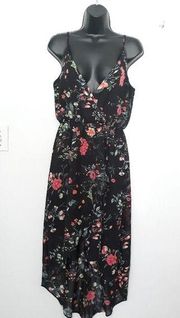 Iz Byer sheer floral high low dress