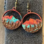 Mountain 🏔️ View Wooden Earrings